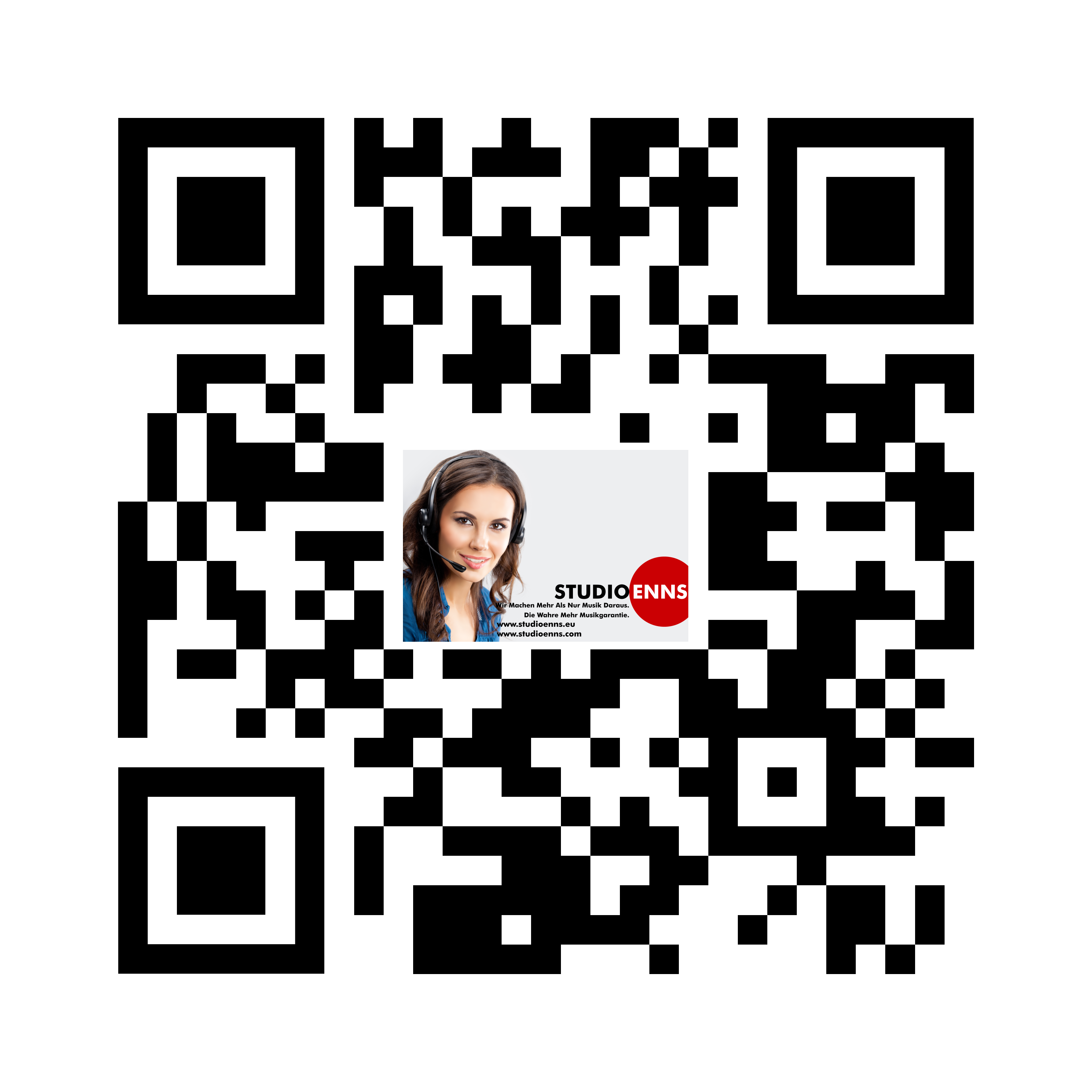 QR Code for for our homepage www.studioenns.eu