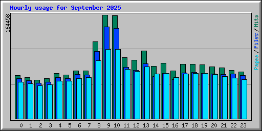 Hourly usage for September 2025