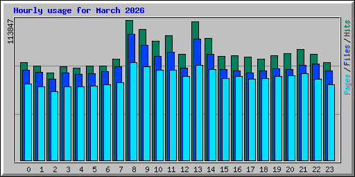 Hourly usage for March 2026